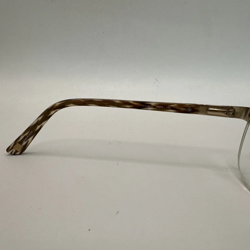 LIZ CLAIBORNE L615 0RF4 BROWN GOLD AUTHENTIC DESIGNER EYEGLASSES 53-17